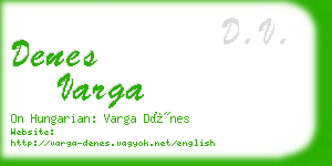 denes varga business card
